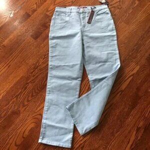 Gloria Vanderbilt Amanda Heritage Fit Tapered Leg Oxford Blue Jeans Pants Sz. 10